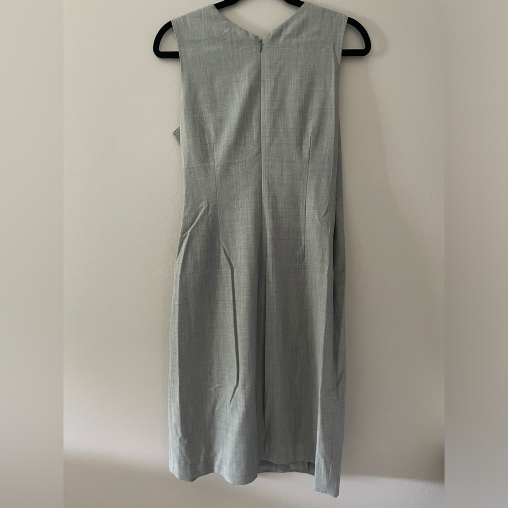 Theory Karianna Adrian Wool Blend Light Stone Melange Dress - Picture 6 of 7